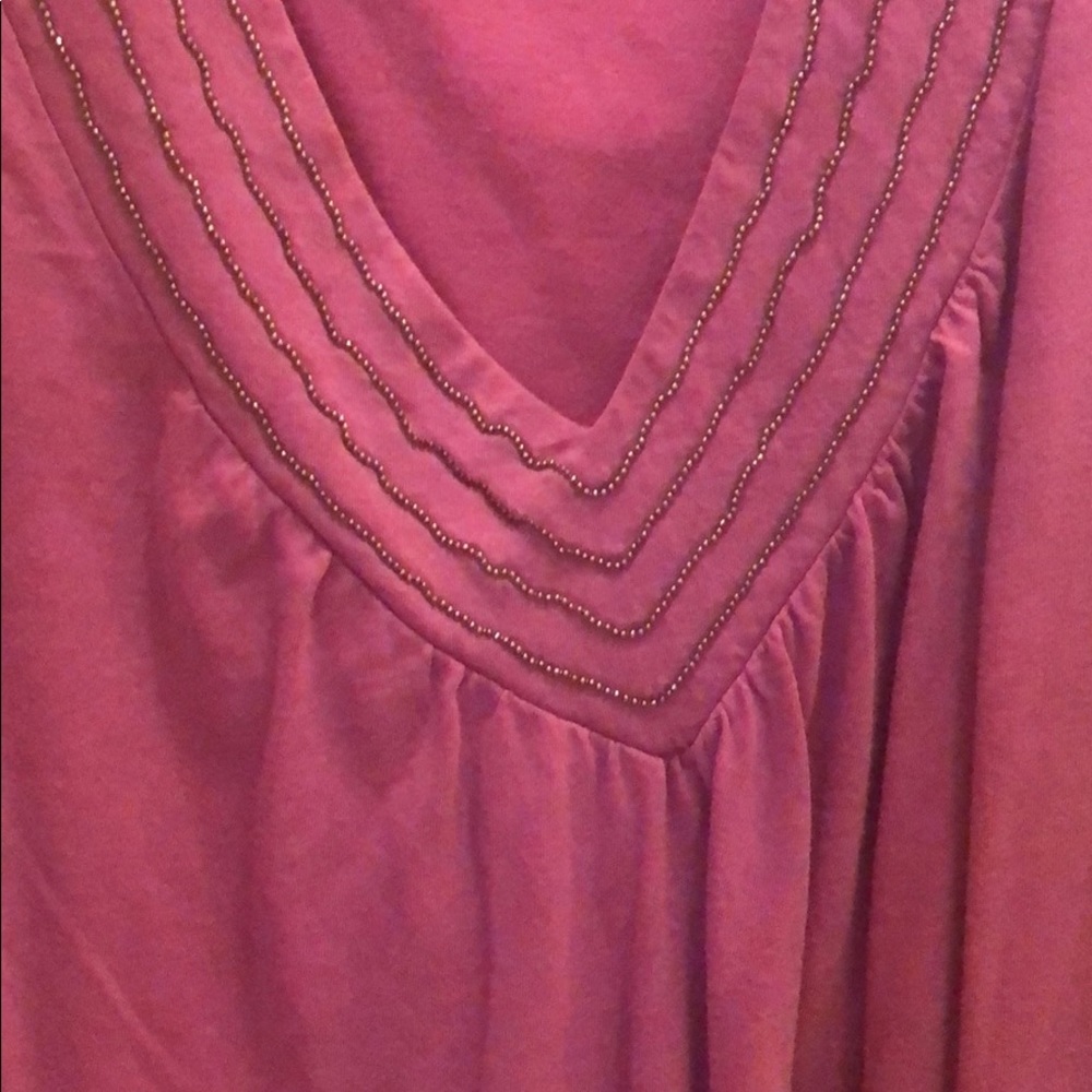 Marina Luna purple vneck tank